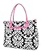 Belvah Extra Large Quilted Damask Print Tote Handbag - Choice of Colors