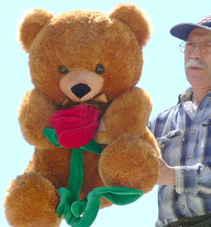 51gWceFc4dL 2 Feet Tall JUMBO SOFT BROWN TEDDY BEAR   HAS BIG PLUSH ROSE STITCHED ON TO BOTH PAWS. SQUISHY SOFT LOVE.
