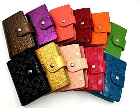 [Eanas] stylish enamel grid pattern card card holder colorful other 13 colors (C Black, free)