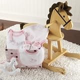 Rockabye Baby Rocking Horse Eight-Piece Gift Set (Pink)