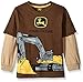 John Deere Little Boys Excavator Tee, Brown/Khaki, 5