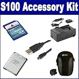Nikon CoolPix S100 Digital Camera Accessory Kit includes: KSD2GB Memory Car ....