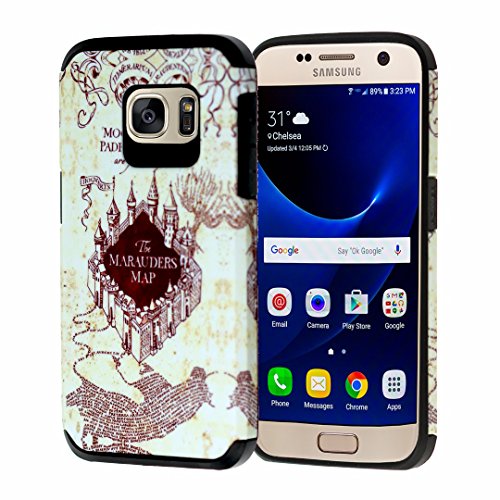 Samsung Galaxy S6 Case DURARMOR® Galaxy S6 [Lifetime Warranty] Harry Potter Marauder's Map Dual Layer Slim Armor ShockProof Air Cushion Defender Protector Case Cover