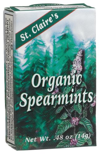 St. Claire's Organics, Spearmints, 0.48-Ounce Boxes (Pack of 24) by St. Claire's