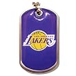Los Angeles Lakers Dog Tag Domed Necklace Charm Chain Nba