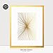 Burst Lines Gold Foil Art Print 8x10