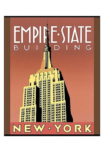 (13x19) Brian James Empire State Building Art Print Poster