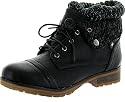 REFRESH WYNNE-01 Women's combat style lace up ankle bootie
