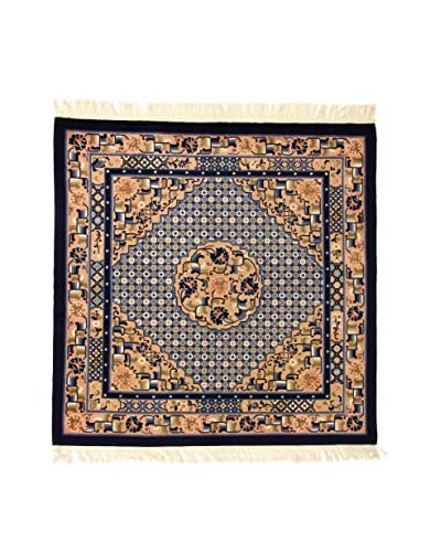 L’Eden dei tappeti Tappeto Antic Finish Blu/Multicolore 183 x 183 cm