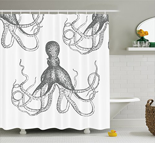Best Kracken Shower Curtain Octopus Or Squid Attack