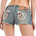 Christian Audigier Jeans Short Frauen Girl