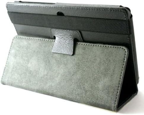 Andteck Flip Leather Case for Zeepad 7.0, Dragon Touch A13 Q88, Y88, Chromo, FastTouch, Tagital, Noria Jr, Tab Nero 7" Tablet PCs w/Dual Camera [Protector/Stand] (Black)