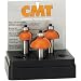 CMT 837.501.11 3-Piece Cove 1/2-Inch Shank Router Bit Set