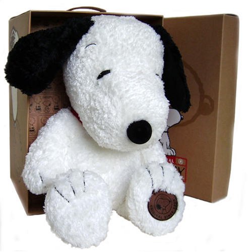Childrens Toyshop  Toys : Snoopy - Large Boxed Original Plush Snoopy 23cm with leatherette stamp on foot
