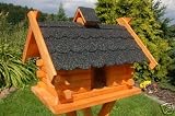 Vogelhaus Vogelhaeuschen mit Bitumdach Blockhuette