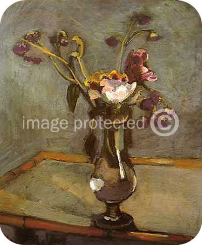 Artist Henri Matisse MOUSE PAD Bouquet on a Bamboo Table