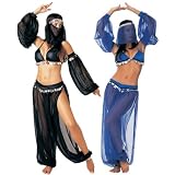 Black, Std Size (4-10) - Sexy Arabian Harem Girl Dancer Costume from Leg Avenue