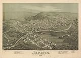 Jermyn, Lackawanna County, Pa., large historic panoramic map reprint 50x36