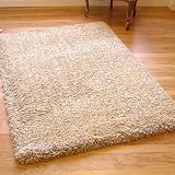 Aspen Shaggy 7001-052 Superb Thick Luxury Rug Light Oak