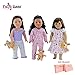 18-inch Doll Clothes | Value Bundle-Set of 3 Doll Pajamas, Each with Teddy Bear, Including Pink 