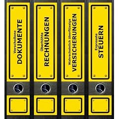 File Art - Design Etiketten - Motiv Yellow Signs - breit