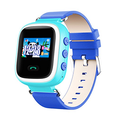Lucky2buy Kids Gifts GPS Tracker Watch Mobile Phone Remote Alarm Smart Watch for Iphone and Android Devices Fantasy Blue