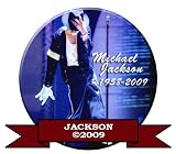 MICHAEL JACKSON MEMORIAL BUTTON PIN 1958-2009 #2