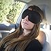 Sleep Mask with Carry Pouch & Earplugs - Contoured Eye Mask for Travel, Migraines & Meditation