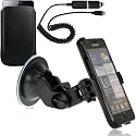 Wicked Chili SET: Samsung Galaxy S2 / i9100 S II KFZ Halterung / Autohalterung (vibrationsfrei, drehbar) mit KFZ Ladekabel (1000mAh, 12V, 24V) und PU Leder Etui Tasche
