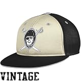 NFL Reebok Oakland Raiders Black Time Traveler Throwback Fitted Hat (7 1/2)