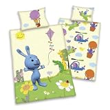 Herding 241541063 Kleinkinderbettwäsche Kikaninchen 40 x 60 und 100 x 135 cm, Linon