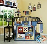 Boutique Brand New GEENNY Boy Sailor 13PCS Baby Nursery CRIB BEDDING SET