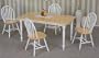 Natural Wood Butcher Block Table Chair Set