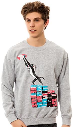 Street Vault Men's Sneaker King Crewneck Sweatshirt Medium Gray