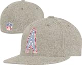 Houston Oilers Reebok Vintage Grey Wool Throwback Flat Bill Flex Hat