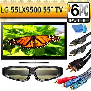 purchase the # 1 LG-55LX9500-55--1080p-400Hz-3D-LED-LCD-HDTV-with-LG-AG-S100-3D-Active-Shutter-Glasses--amp--5pc-Hook-Up-Kit--2-6FT-HDMI-Cables-6FT-Audio-Interconnect-Cable--6FT-Component-Cable--TV-Cleaning-Kit- most frugal marked down product critiques