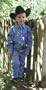 Boys Stonewash Snap Shirt S BLUE