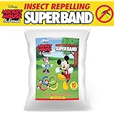 CLASSIC DISNEY SUPERBAND: All Natural Insect Repelling Wristband with Mickey and Minnie Mouse charms (10)