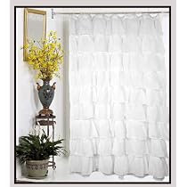 Carmen Crushed Sheer Voile Fabric Shower Curtain 70Wx72L