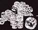 Translucent 12mm d6 Clear w/White Pipped Dice