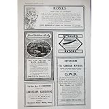 1907 Dickson Roses Sprock Razors Gardening Cornwall by Original old antique victorian print