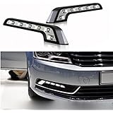 DELED&reg; Mecedes-benz E Class Style 2X 6LED White Car Driving Lamp 12V daytime running light LED Fog Light Lamp Audi BMW Mercedes Porsche Lexus