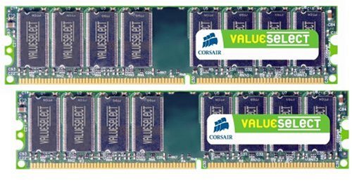 Corsair Memory VS2GBKIT400C3 2 GB PC3200 400MHz 184-Pin DDR Desktop Memory Kit