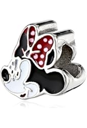 Disney Stainless Steel Minnie Enamel Bead Charm