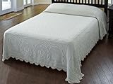 Hampton Roads Matelasse Bedspread - Full - White