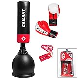 Gallant Black Free Standing Boxing Punch Bag 5.5ft and Punching Gloves 10oz Pads Set Hook Jab Heavy Duty FAST DELIVERY