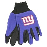 New York Giants 2-Tone Jersey Gloves (One Size Fits Most Ages 13+) - Blue / Black