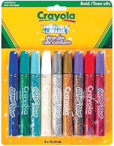 Crayola 9 Colour Washable Glitter Glue