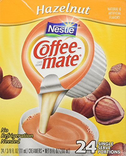 Nestle Coffee-Mate Hazelnut Coffee Creamers, .375 oz, 24ct
