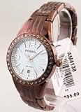 Fossil Women's Crystal Accented Brown Ion-Plated Watch #AM4138